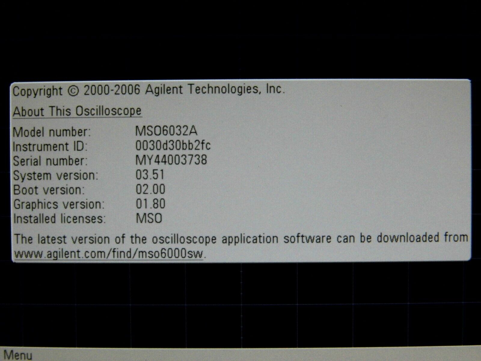 Agilent MSO6032A Mixed Signal 300 MHz, 2+16 Ch DSO6032A (many in stock) Agilent MSO6032A Mixed Signal 300 MHz, 2+16 Ch DSO6032A (many in stock)